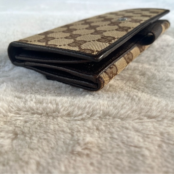 Authentic GUCCI Long Wallet GG Canvas Leather Brown - Picture 8 of 15